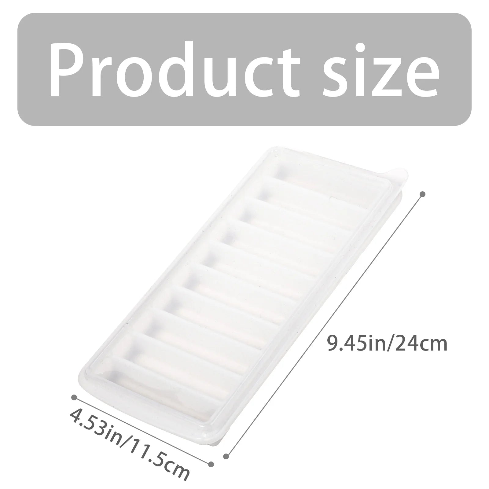 Ice Cube Tray, Easy Release Reusable Ice Cube, Silicone, with No-Spill Removable Lid, 10 Cavities, BPA Free, Ideal for Sports