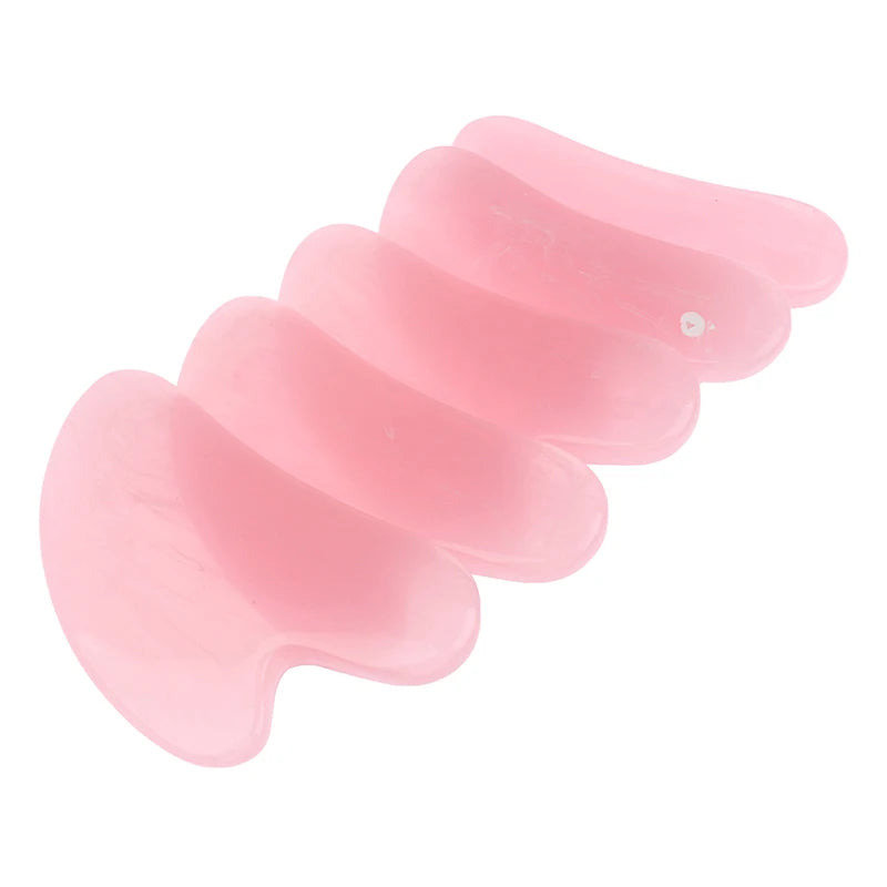 1pc Guasha Scraping Massage Scraper Face Massager Acupuncture Gua Sha Board Resin 7.8x5.4cm