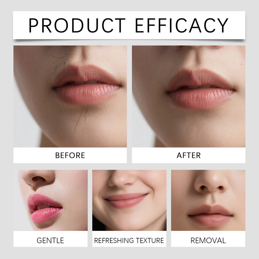 Facial Hair Removal Cream Painless Gentle Hair Remover for Face Non-Irritating Nourishing Formula Smoothing Skin Care Depilatory