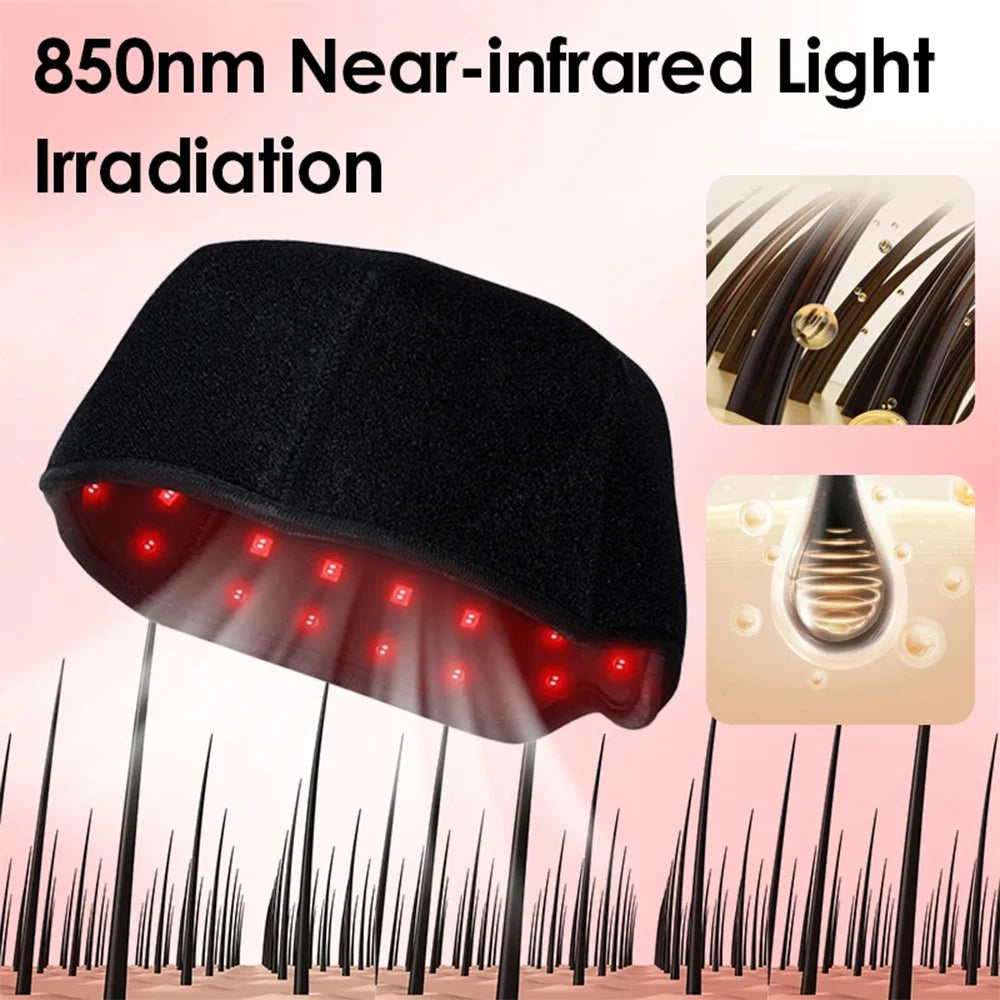 NEW 100LEDs Red Light Therapy For Hair Fast Growth Cap 3in1  Infrared Light 660nm 850nm Therapy Device For Hair Loss Treatment