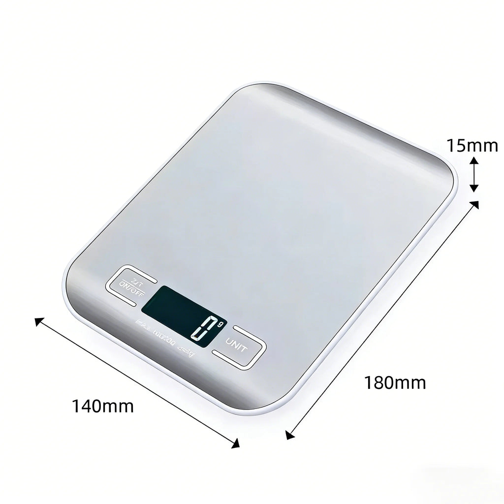 Digital Kitchen Scale 10/5kg-1g LED Display Stainless Steel Panel Electronic Scales for Home Food Snacks Weighing Baking Tools