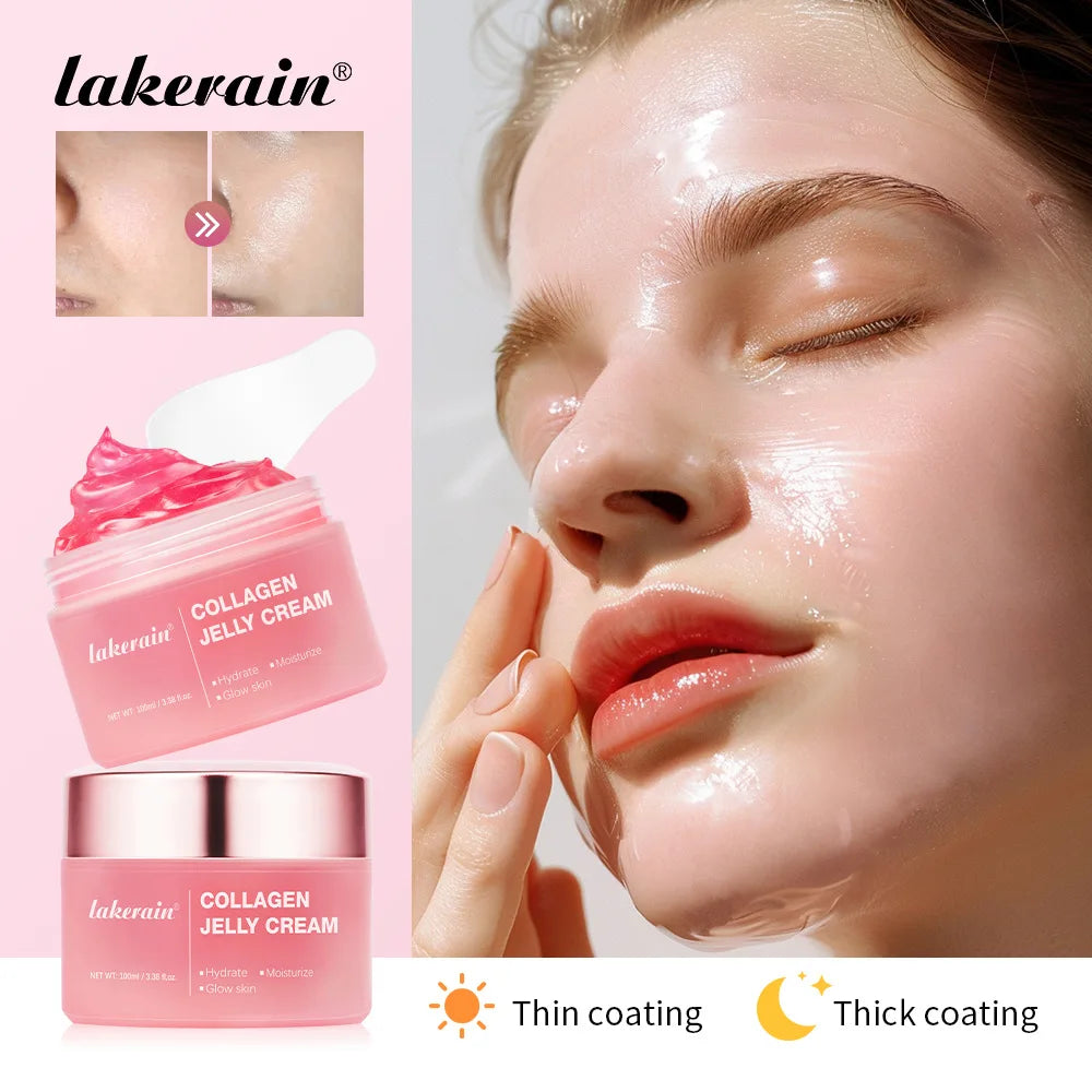 100ml Collagen Jelly Face Cream, Moisturizing Firming Anti-Aging, Brightening Wrinkle Remover Skin Care
