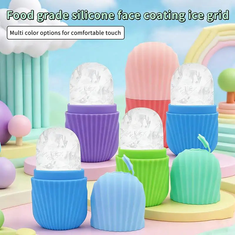 NEW Silicone Trays Facial Eye Roller Ice Ball Beauty Face Lifting Massager Contouring Reduce Acne Skin Care Tool Reusable