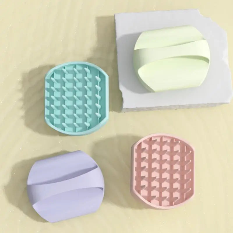 Shampoo Brush Head Scalp Massage Comb With Handle Hair Washing Comb Body Massage Brush Bath Shower Brush Salon Hairdressing Tool