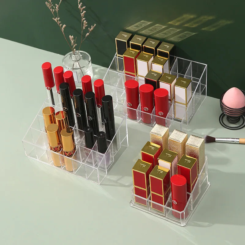Transparent arylic Trapezoid Lipstick Holder Cosmetic Organizer/display/holder Organizer Stand