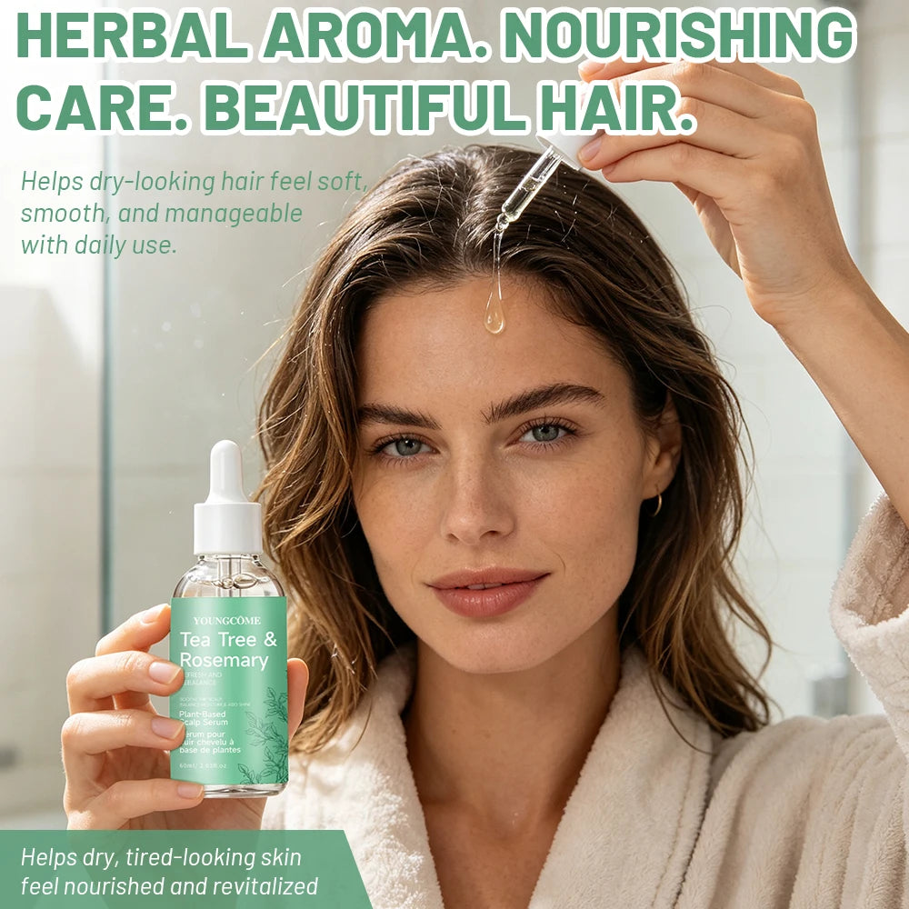 Scalp Serum Hair Care Tea Tree & Rosemary Plant-Based Scalp Serum, Refresh & Rebalance, Soothe Scalp, Balance Moisture
