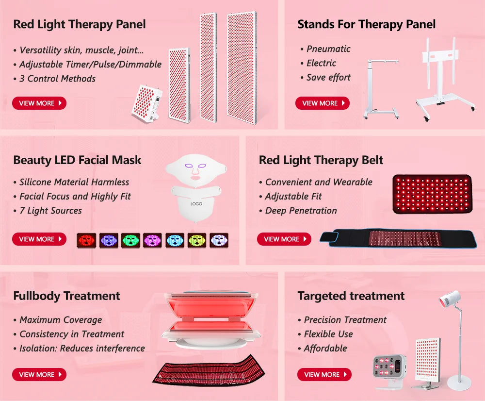 5 Wavelengths LED Red Light Therapy Device for Face Home Use Photodynamic Light Treatment for Acne Skin Care