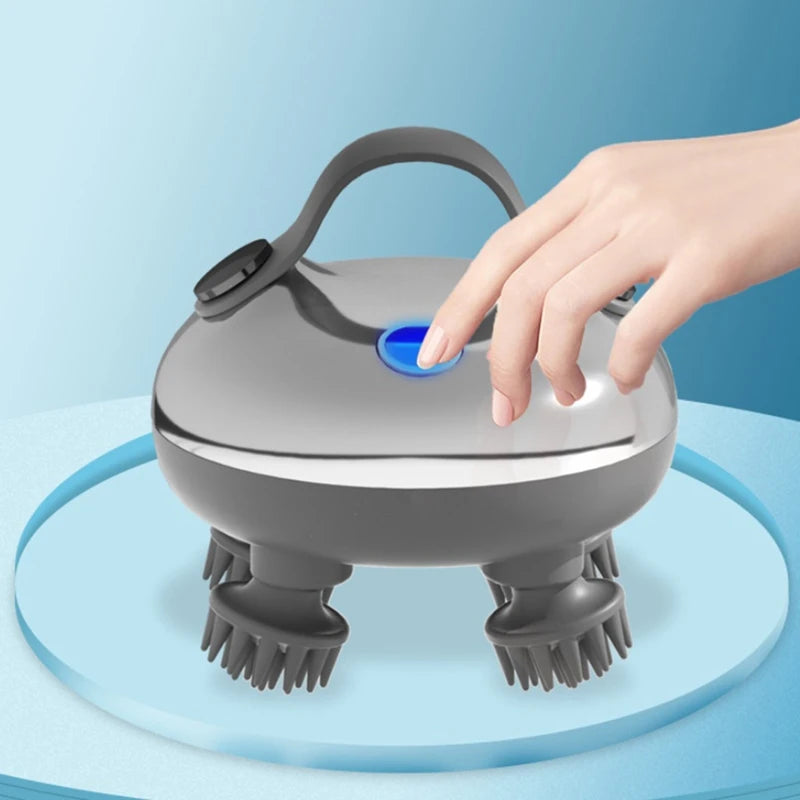 Electric Scalp Massager Rechargeable Head Massager Scalp Stress Relax Waterproof Handheld Hair Scalp Scratcher B Durable