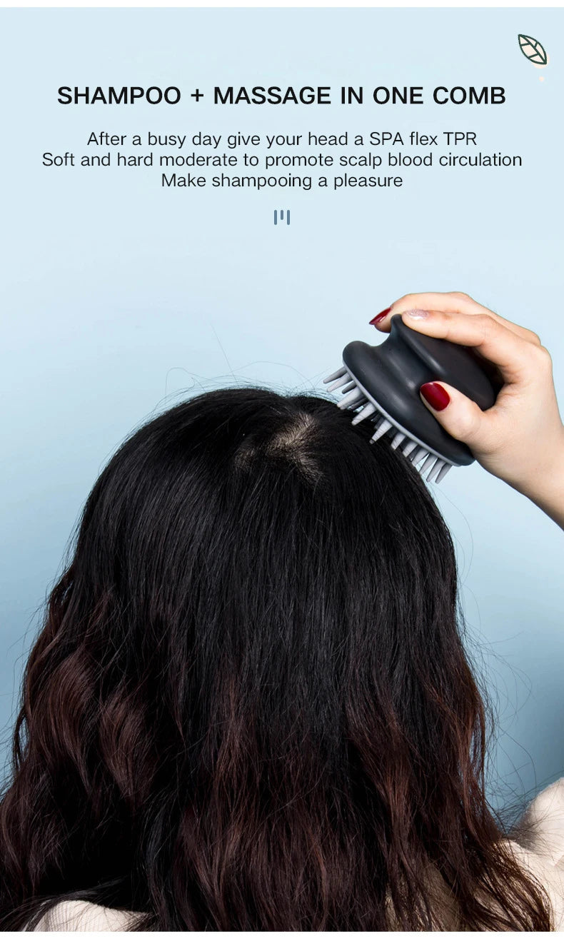 Silicone Hair Washing Brush Massage Brush Adult Hair Washing Tool Shampoo Comb Head Brush Scalp Scratcher Shampoo Brush