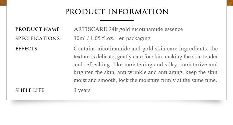 Niacinamide 24K Gold Essence 30mL + Eye Roller Massager Serum 2pcs/lot Dry Skin Moisturizing Brighten Skin