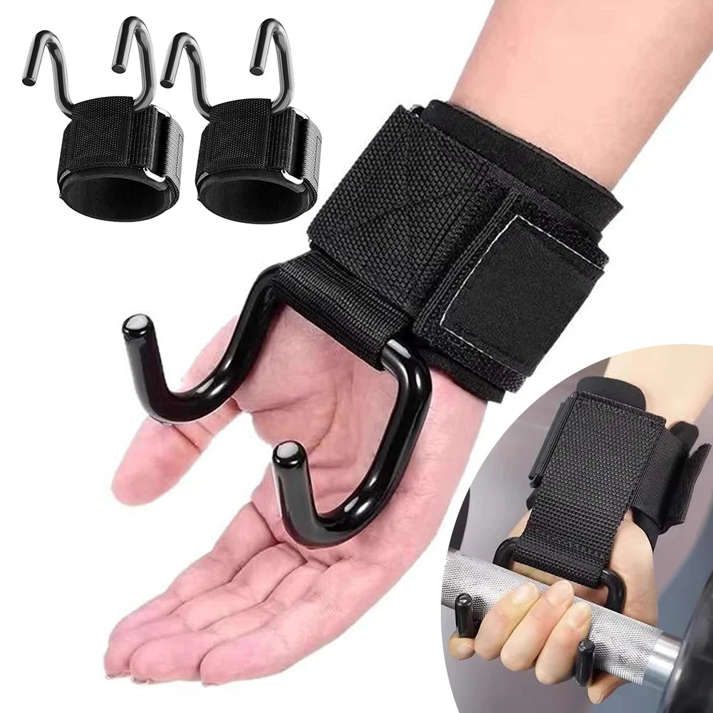 Gym Lifting Straps With Pull Up Hooks Thicken Cotton Adjustables Wrist Straps For Enhanced Grip Support For Men Women