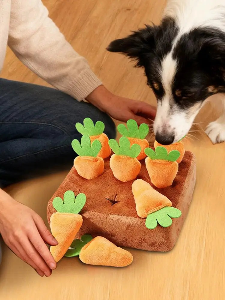 Snuffle Mat for Dogs Cats Puzzle Toy with Carrots for Small Medium Large Interactive Pet Stress Relief Dogs Chew Toys