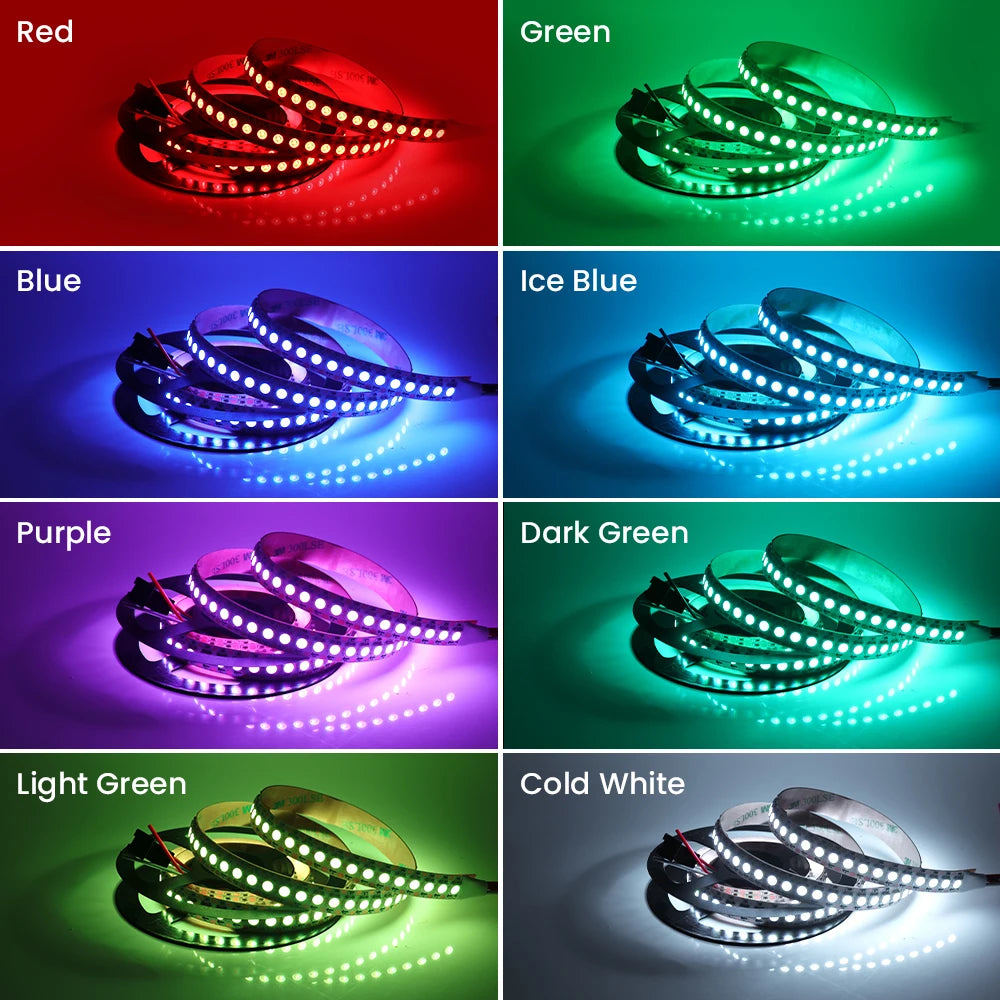 WS2812B WS2811 WS2813 WS2815 5050 RGB Smart LED Strip 5V 12V WS2812 Light Individually Addressable IC 30/60/144Pixels/Leds/m DC