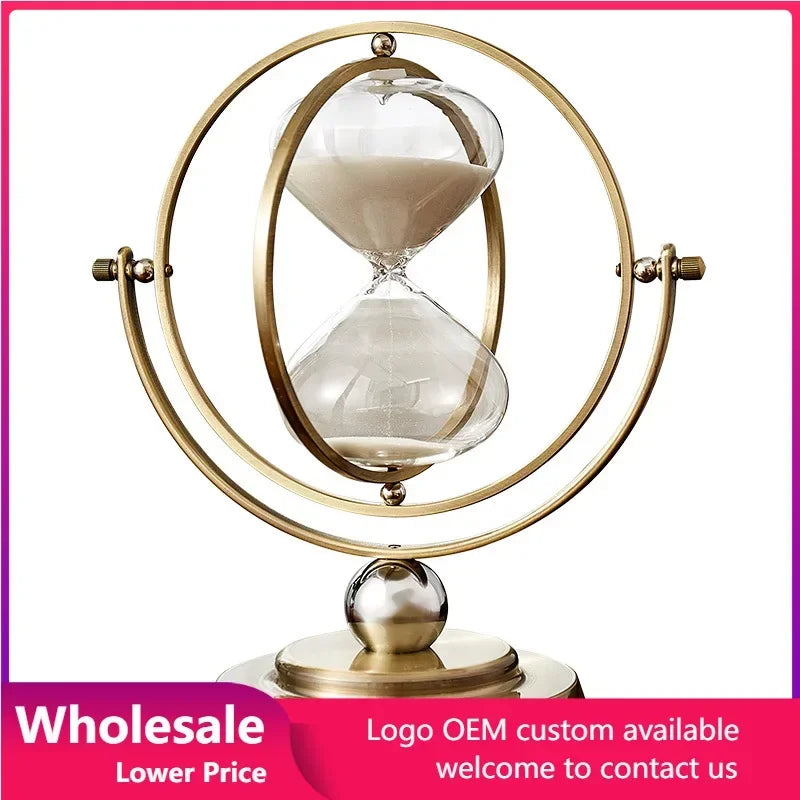Hourglass Timer European Style Creative Retro Metal Sand Hourglass Decoration Home Decoration Ornaments Home Docer Gift