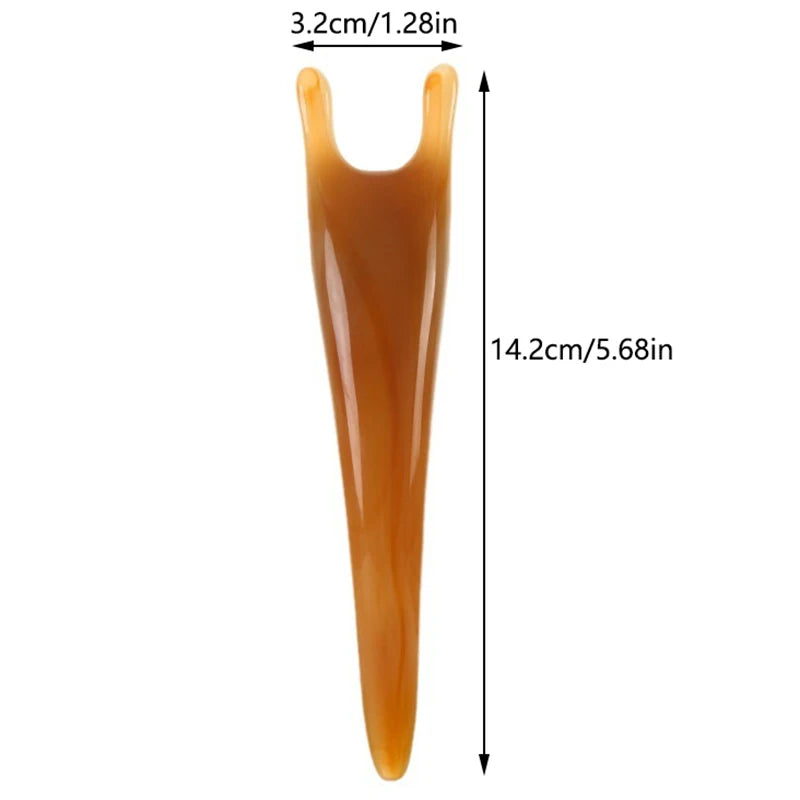 〔San〕 Resin Face Lifting Scraping Massage Nose Lifting Massage Y-shape Guasha Massage Reduce Puffiness Meridians Tool