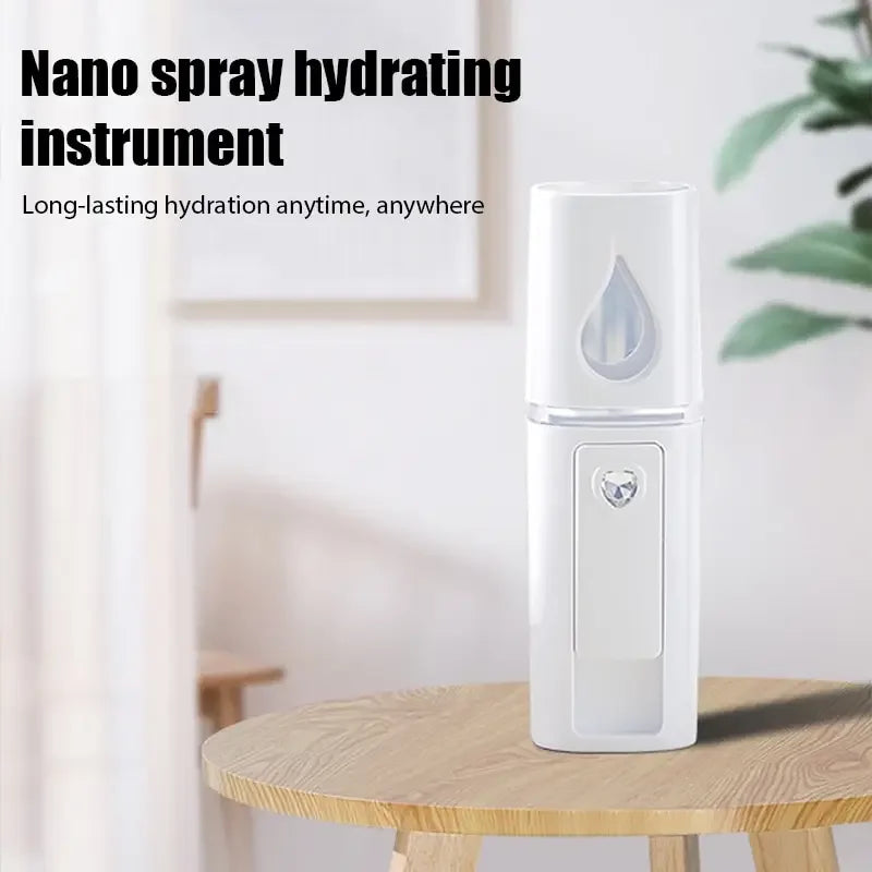 Facial Nano Mist Sprayer Mini Portable Facial Steamer Rechargeable Handy Face Humidifier Face Moisturizing Skin Care Machine