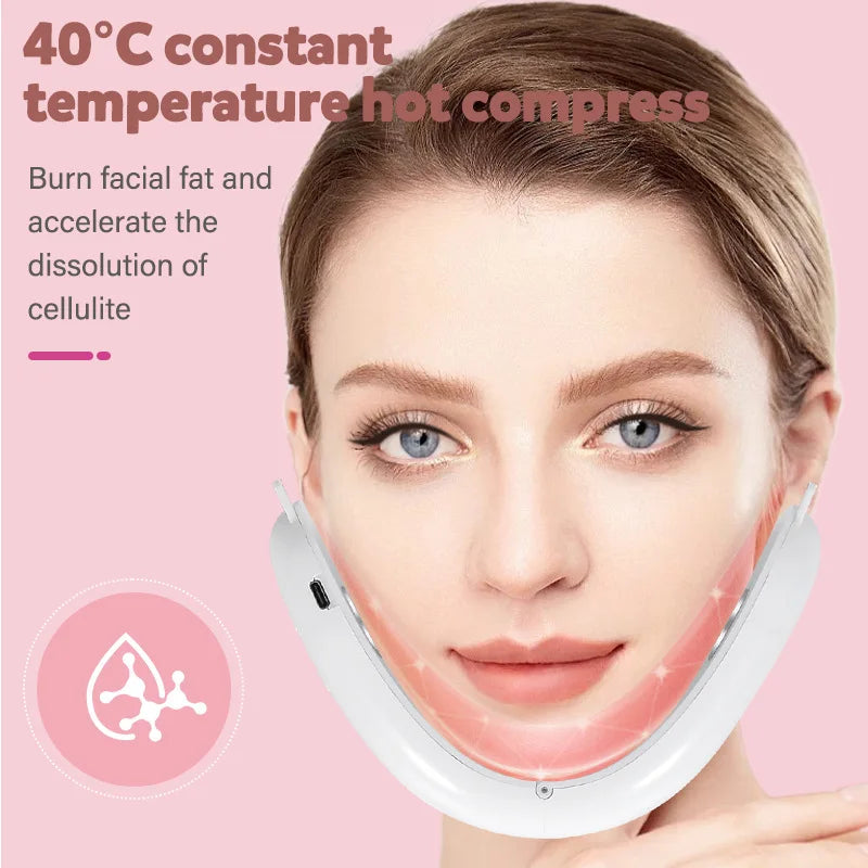 Micro-current Facial Shaping Device, Tightening Double Chin, LED V-face Beauty Device, High-frequency Vibration Facial Massager