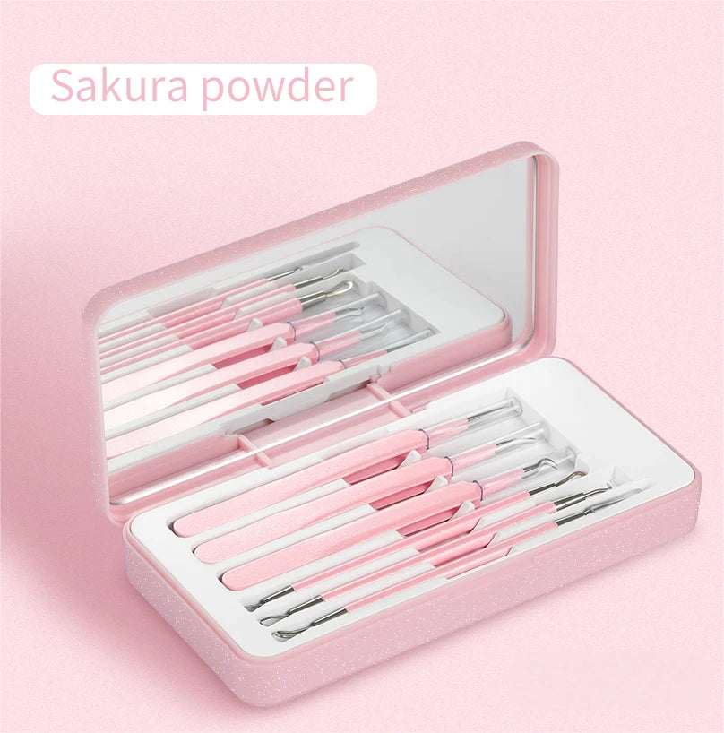 Facial Acne & Blackhead Remover Beauty Set Pimple Extractor Kit