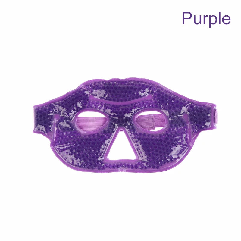 Reusable Cooling Eye Mask with Gel Beads - Visible Cold Compress for Puffy & Dry Eyes, SPA Care Essential