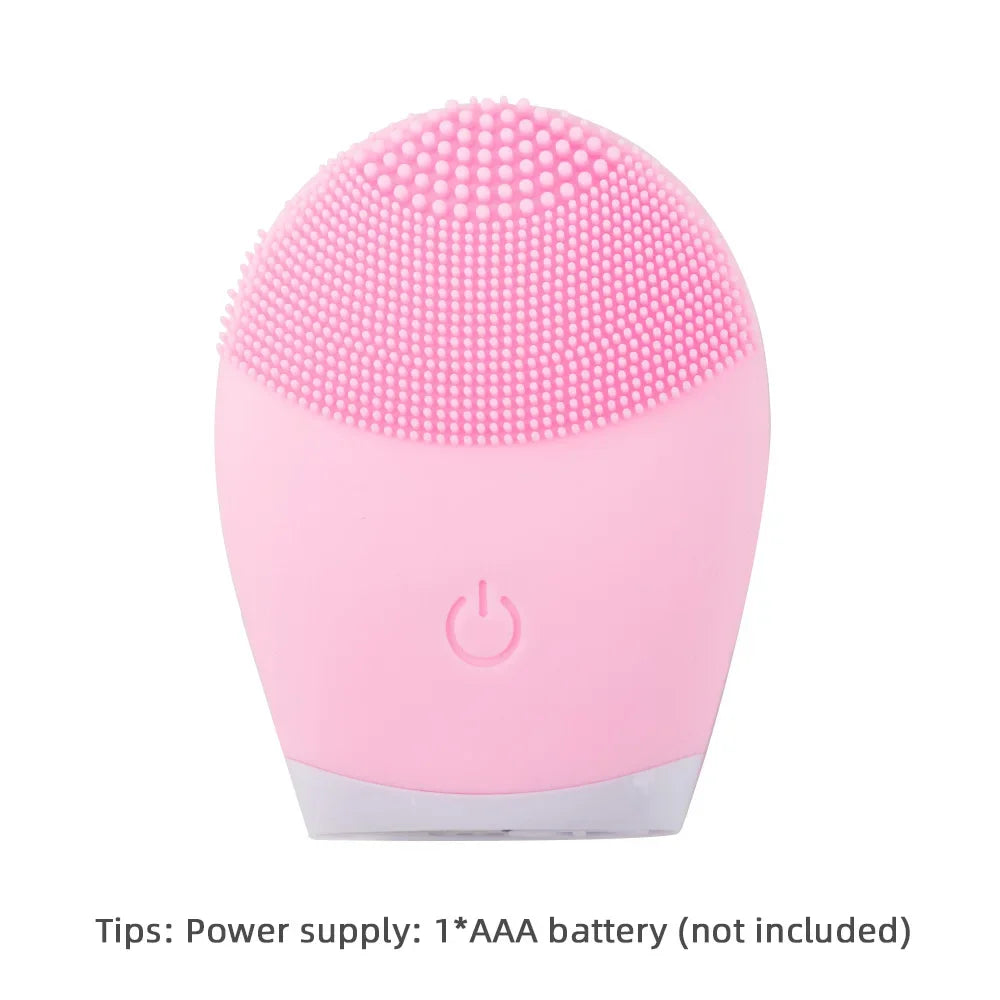 Electric Facial Cleansing Brush Face Skin Care Tools Waterproof Silicone Sonic Cleanser Facial