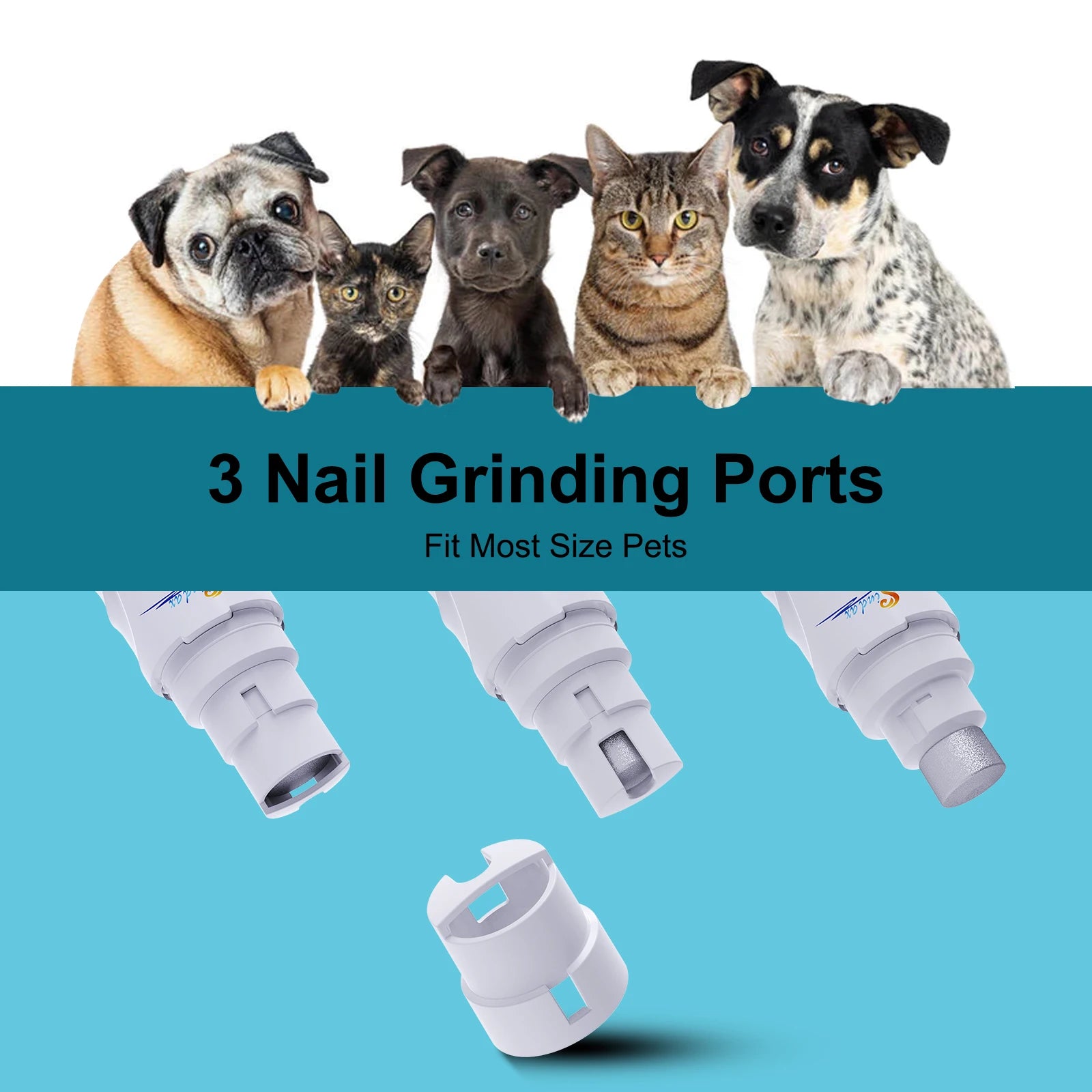 Dog Nail Grinder USB Rechargeable Electric Pet Claw Grinder & Trimmer Painless Lime For Dog Pets Nail File гриндер для собак