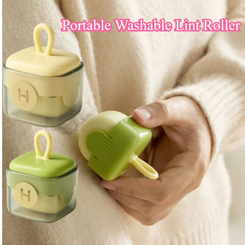 1PCS  Reusable Washable Lint Roller Pet Hair Remover Portable Clothes Dust Cleaning Brush