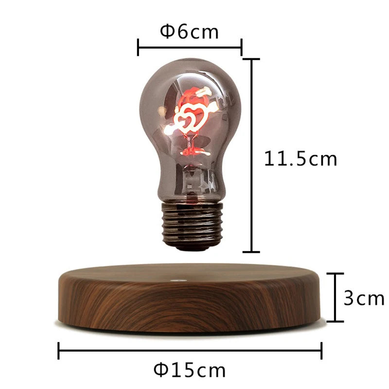 Magnetic Levitation Lamp 360° Rotation Creativity Floating Glass LED Bulb Home Office Desk Decoration Gift Table Bedroom Lights