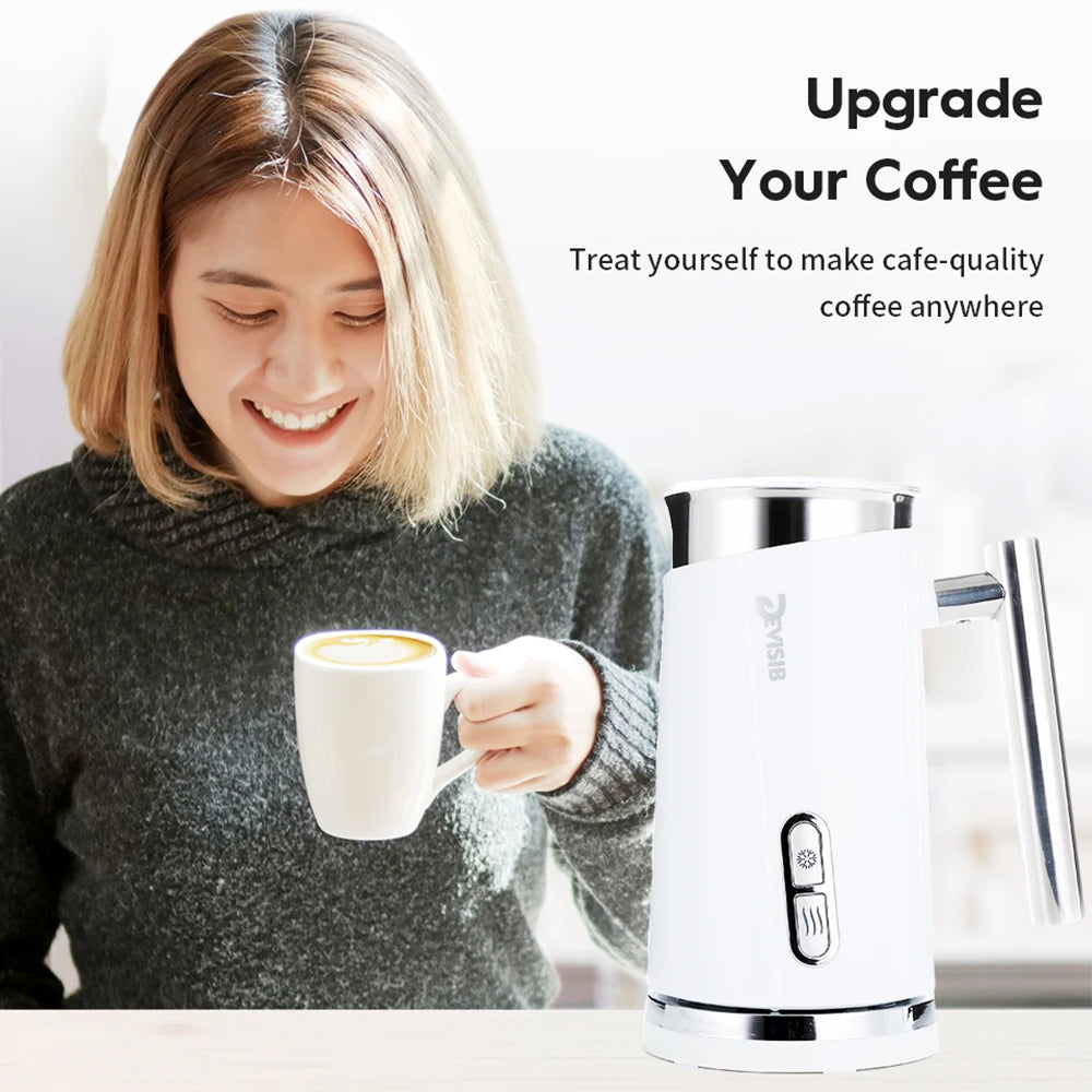 Electric Milk Frother 3 in 1 300ml Automatic Hot and Cold Foam Maker for Coffee Latte Cappuccino Macchiato Hot Chocolate