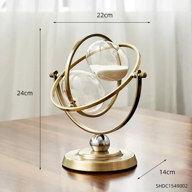 Hourglass Timer European Style Creative Retro Metal Sand Hourglass Decoration Home Decoration Ornaments Home Docer Gift