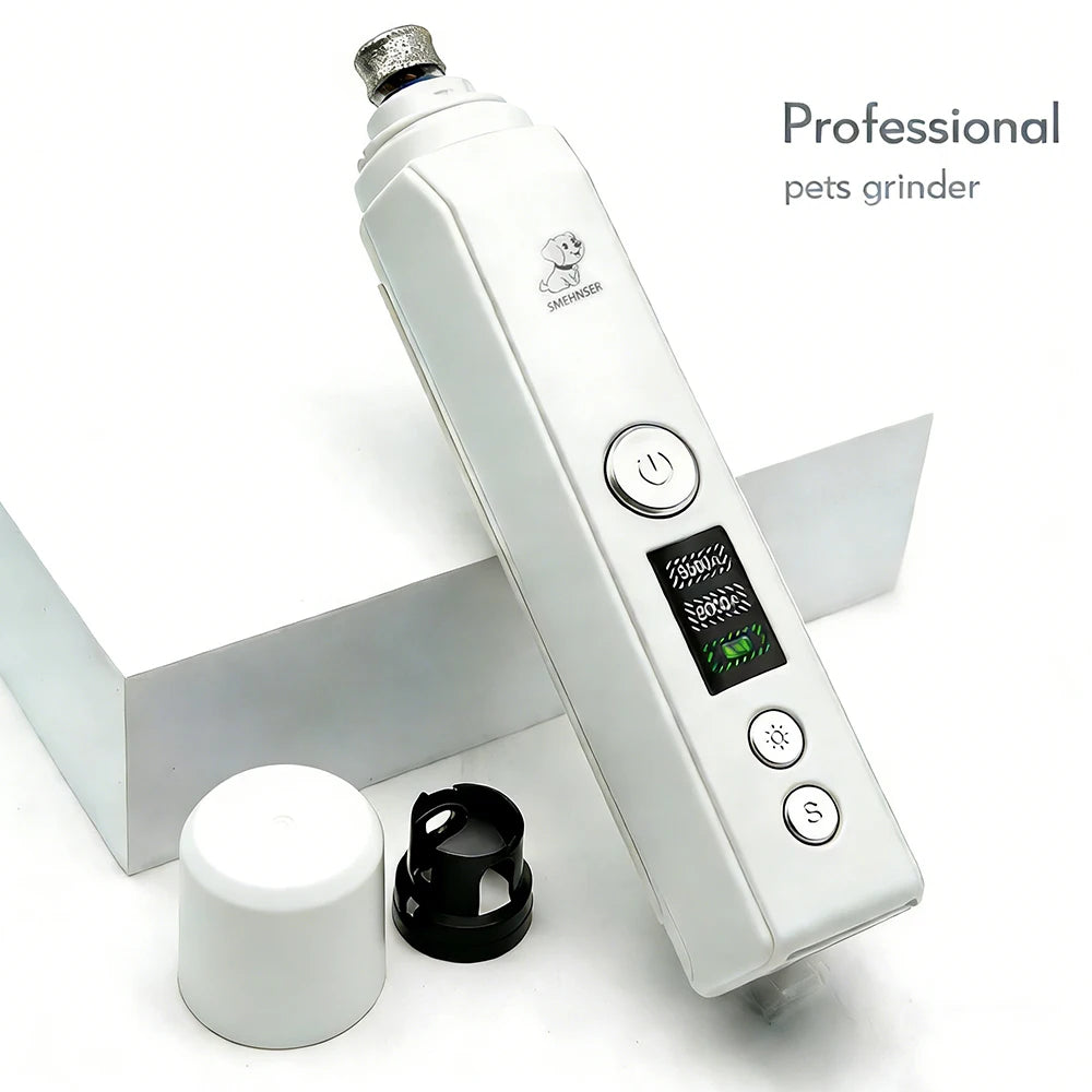 Professional Dog Nail Grinder Electric Pet Nail Trimmer Painless Paws Grooming Machine for Small Medium Large Dog Cats Low Noise