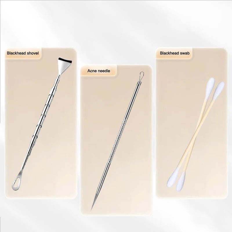 Blackhead Acne Remover Pimple Popper Tool Acne Needle Removing Hair Follicle Cleaning Whitehead Nose Face Blemish Extractor