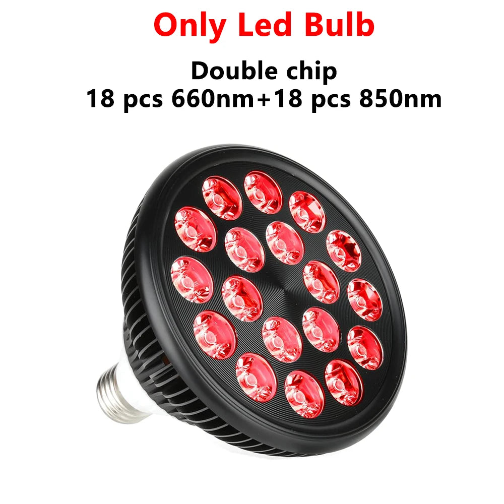 2025 LED Red Light Therapy Device 660nm&850nm Red and Infrared Bulb for Face Body Skin Care Pain Relief