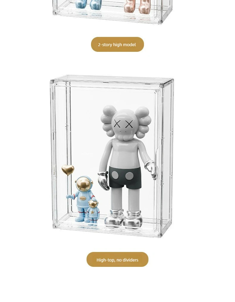 Clear Acrylic Makeup Storage Box Large Capacity Dustproof Cosmetic Organizer for Bedroom
