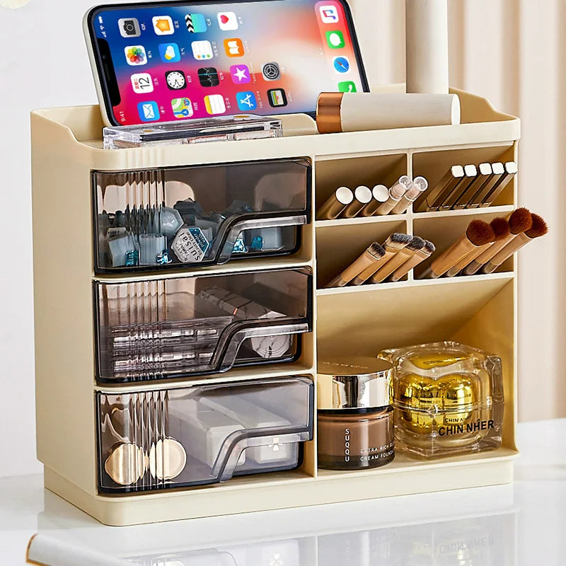 Makeup Organizer with Drawers for Vanity, Spacious Cosmetic Display Case, the Perfect Storage Solution for Your Beauty Essential