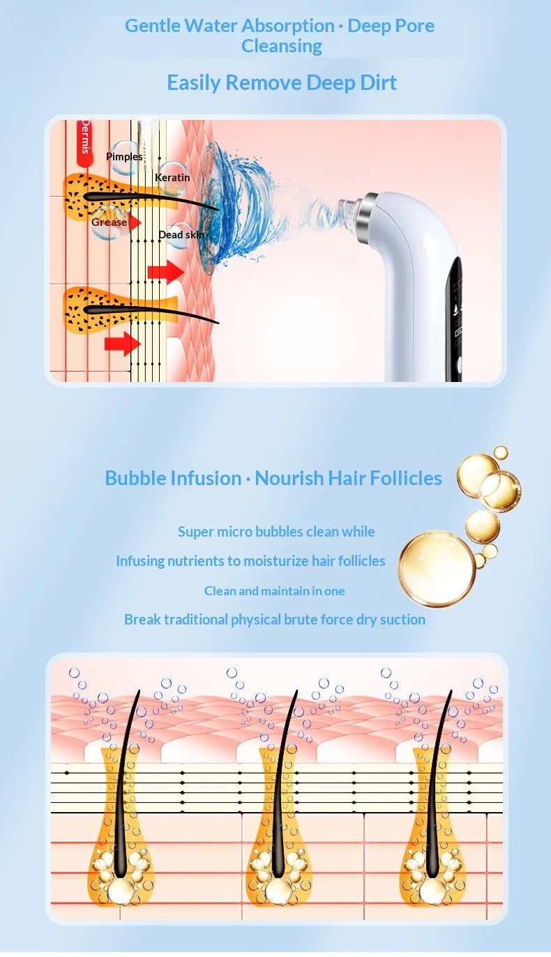Black Pore Vacuum Cleaner Electric Micro Bubble Cleanser USB Charging Beauty Instrument Skin Care Tool