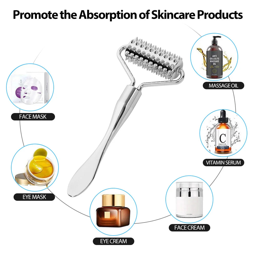 Face Eye Roller Massage Neck Lift Massager Anti Eye Pouch Dark Circles Facial Wrinkle Removal Improve Scar Skin Rejuveantion