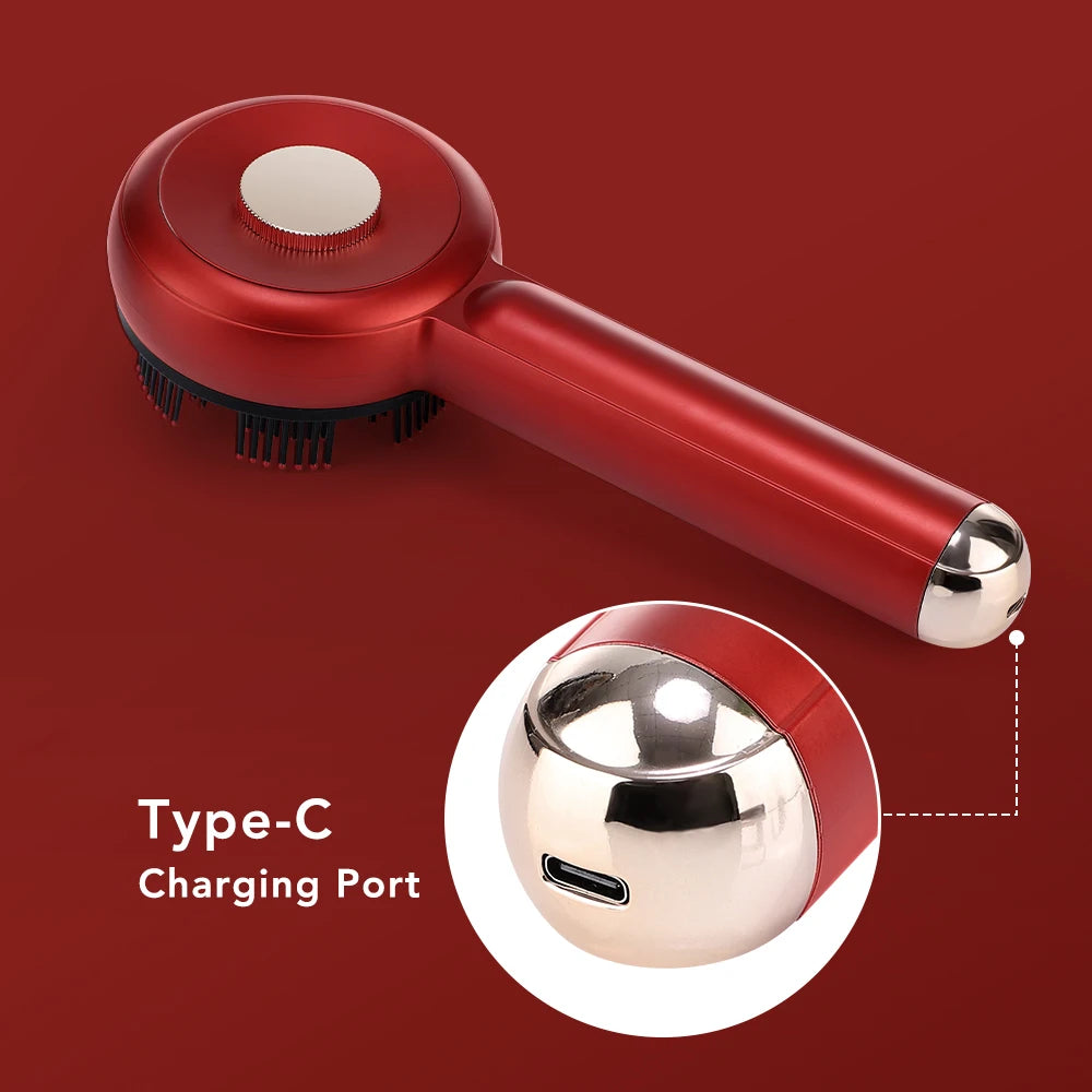 Electric Scalp Massager Comb 660nm Red Light for Hair Growth Nourishing Anti-Loss Brush Featuring Kneading Function Hair Care