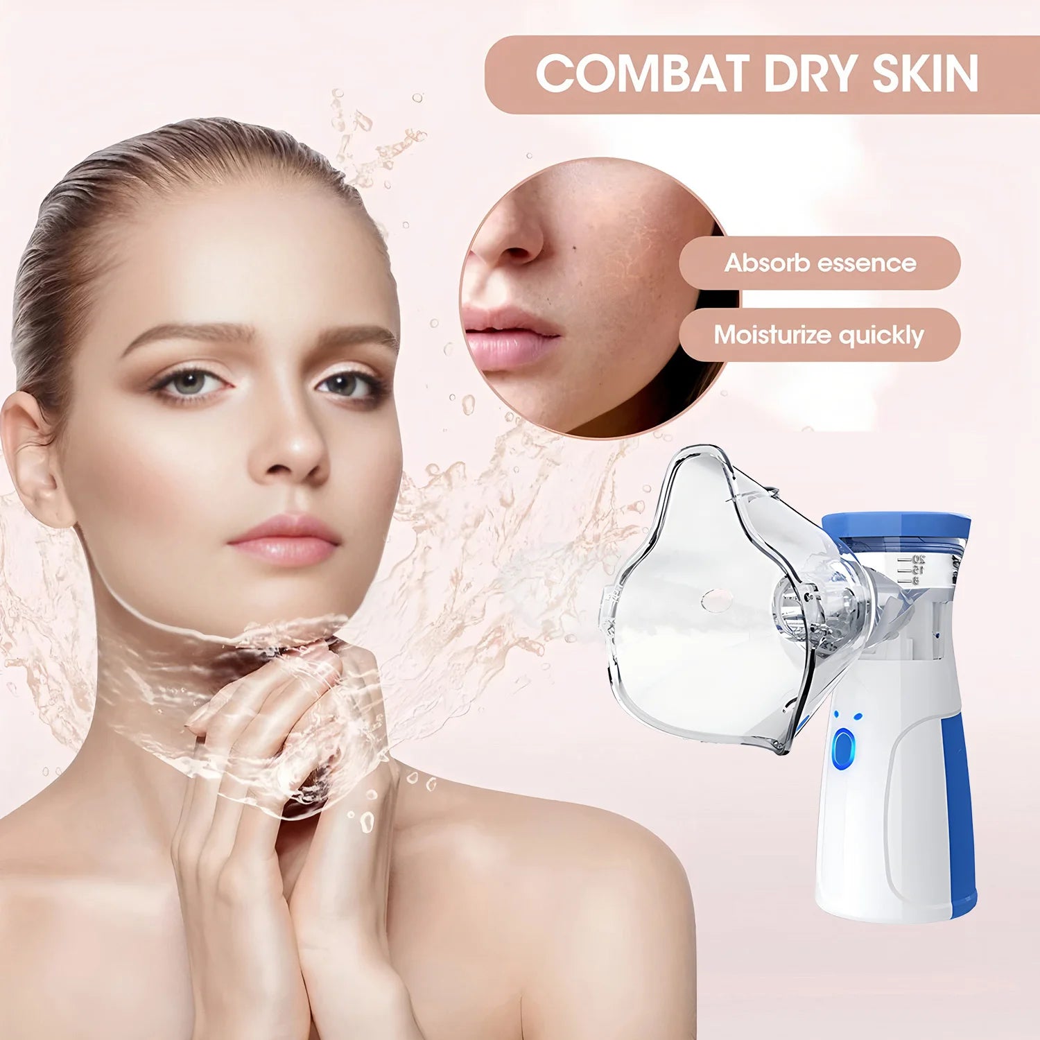 Spray-head Nano Mist Sprayer Mini Handheld Hydrating Humidifier Skin Care Portable Facial Steamer Nebulizer