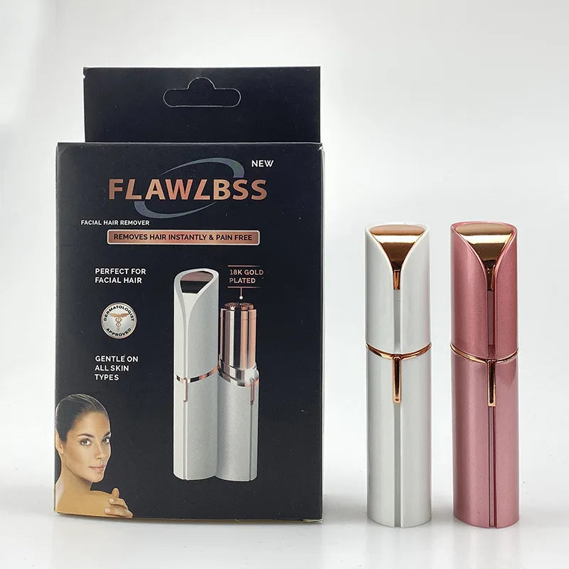 Facial Hair Removal for Women, Mini Hair Remover, Electric Razor Shaver Portable Bikini Epilator for Lips, Chin, Armpit, Peach