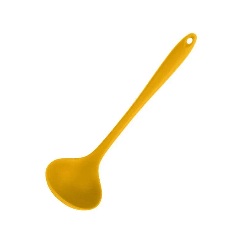 Silicone Kitchen Utensils Set For Cooking Baking Yellow Non Stick Spatula Set Heat Resistant Kitchen Utensils Cooking Tool