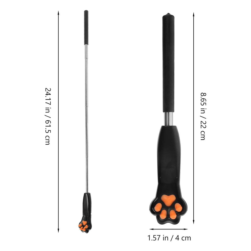 Orange Retractable Back Scratcher Claw Long Handle Durable Portable Scratch Tool Comfortable Itching Relief Device For