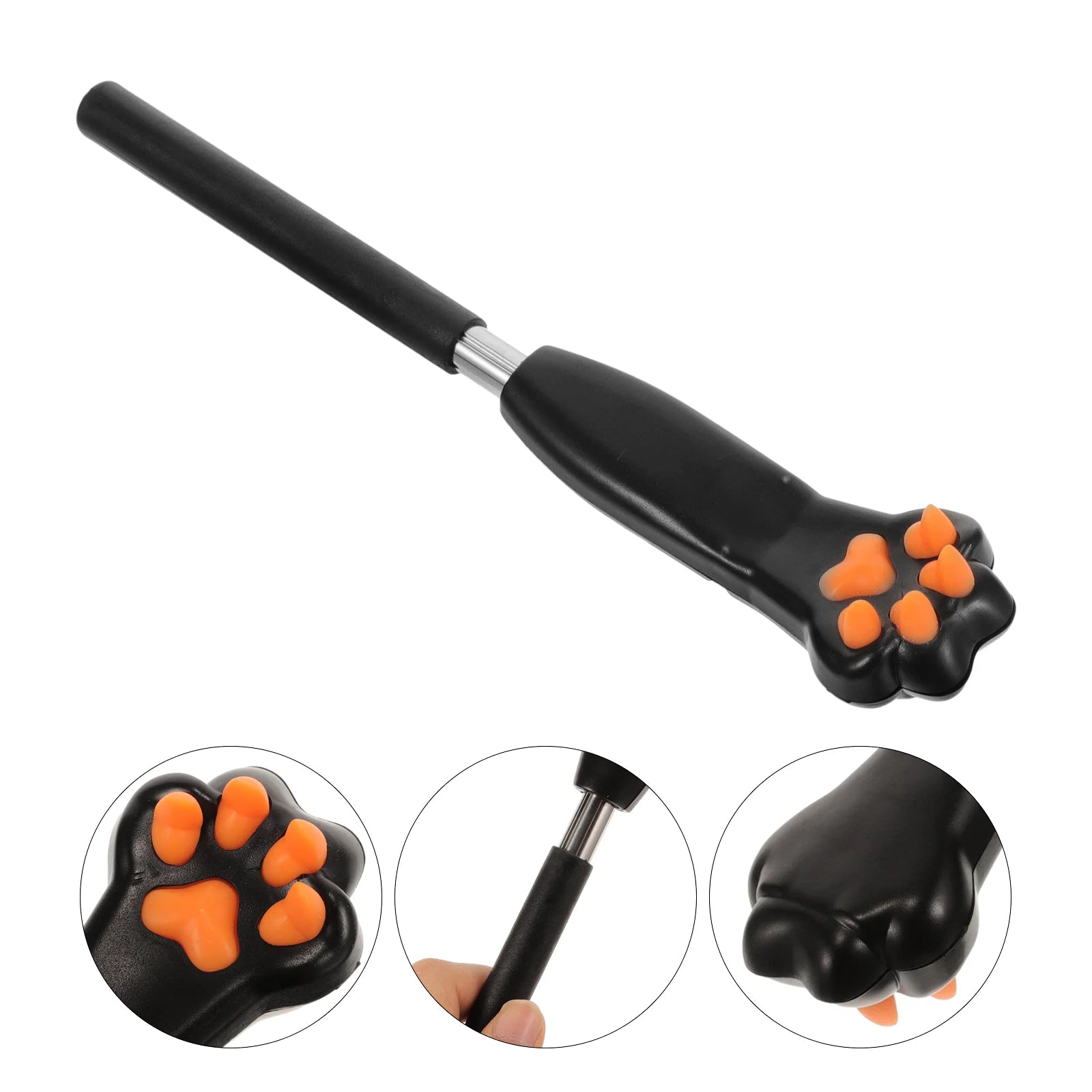 Orange Retractable Back Scratcher Claw Long Handle Durable Portable Scratch Tool Comfortable Itching Relief Device For
