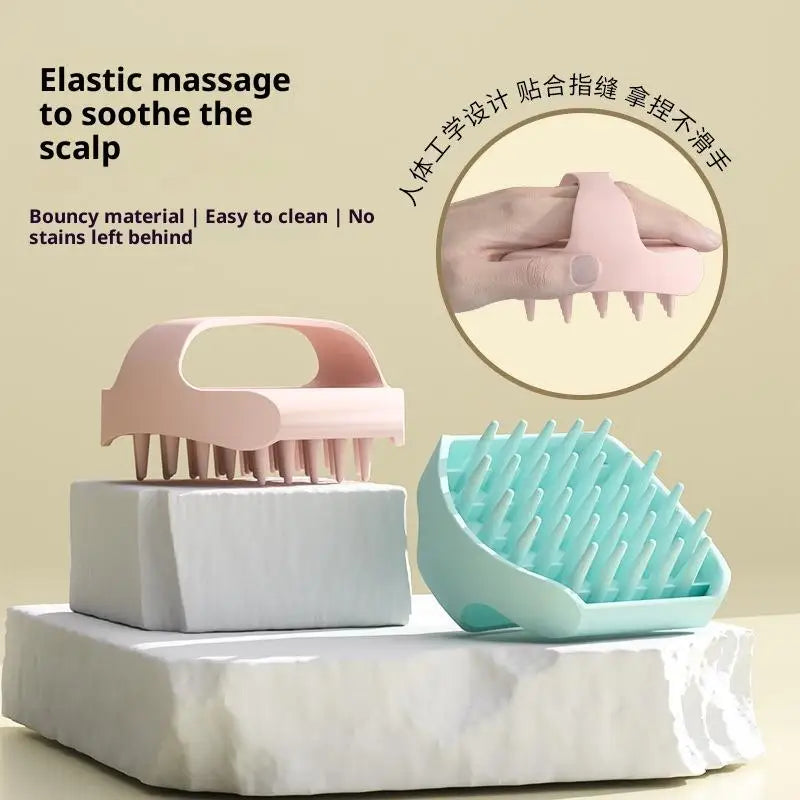 Shampoo Brush Head Scalp Massage Comb With Handle Hair Washing Comb Body Massage Brush Bath Shower Brush Salon Hairdressing Tool