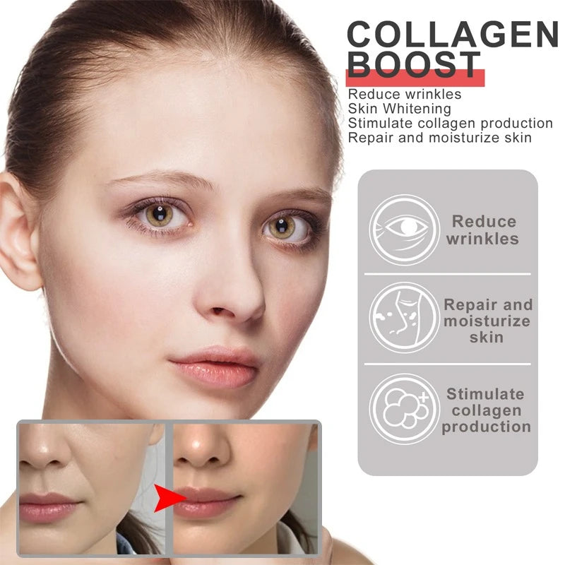 Collagen Booster Face Cream Moisturizing Firming Fade Fine Lines Face Brightening Collagen Booster Hyaluronic Acid Skin care