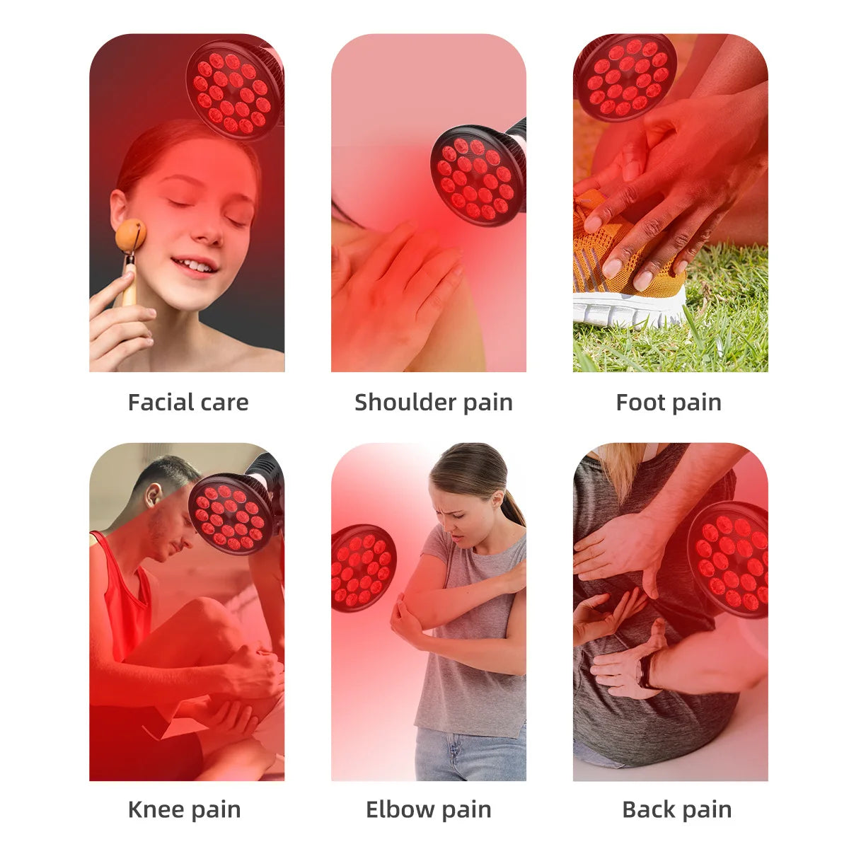 Red Light Therapy Bulb With Lamp Clip LED 660nm Red and 850nm Near Infrared Combo Therapy Device for Skin Care Pain Relief