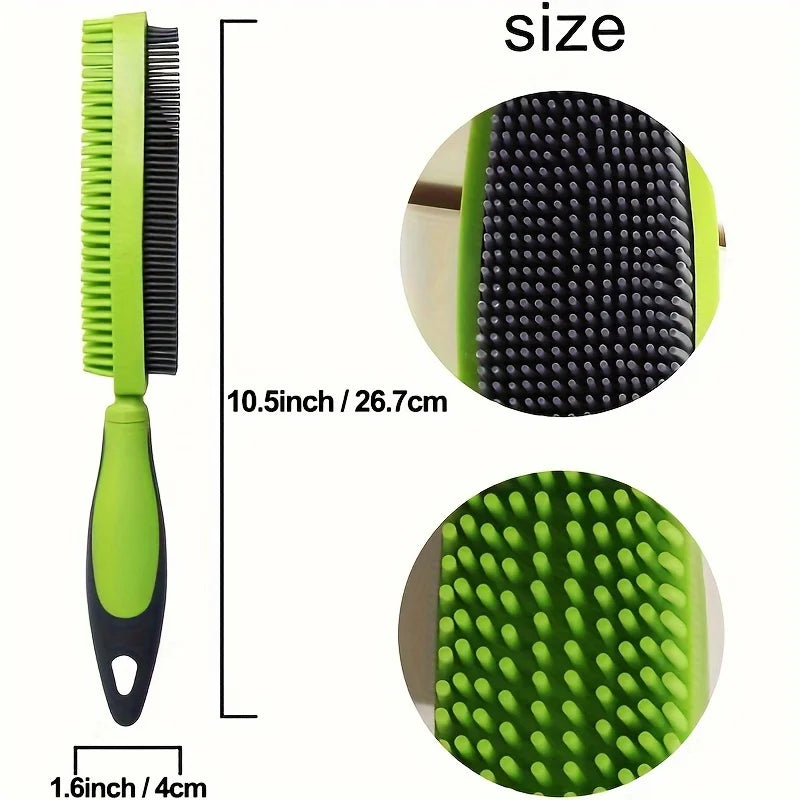 Pet Hair Remover Brush: Gentle Grooming Tool with Massage Effect for Dogs & Cats, Easy Clean Lint Brush for Clothes & Upholstery