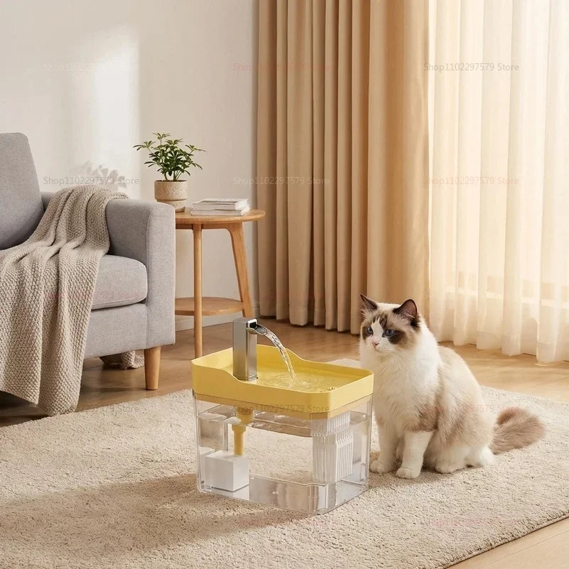 Cat Water Fountain Auto Filter USB Pet Drinking Dispenser Live Water Circulation Quiet Automatic Fountain for Cats and Small Pet