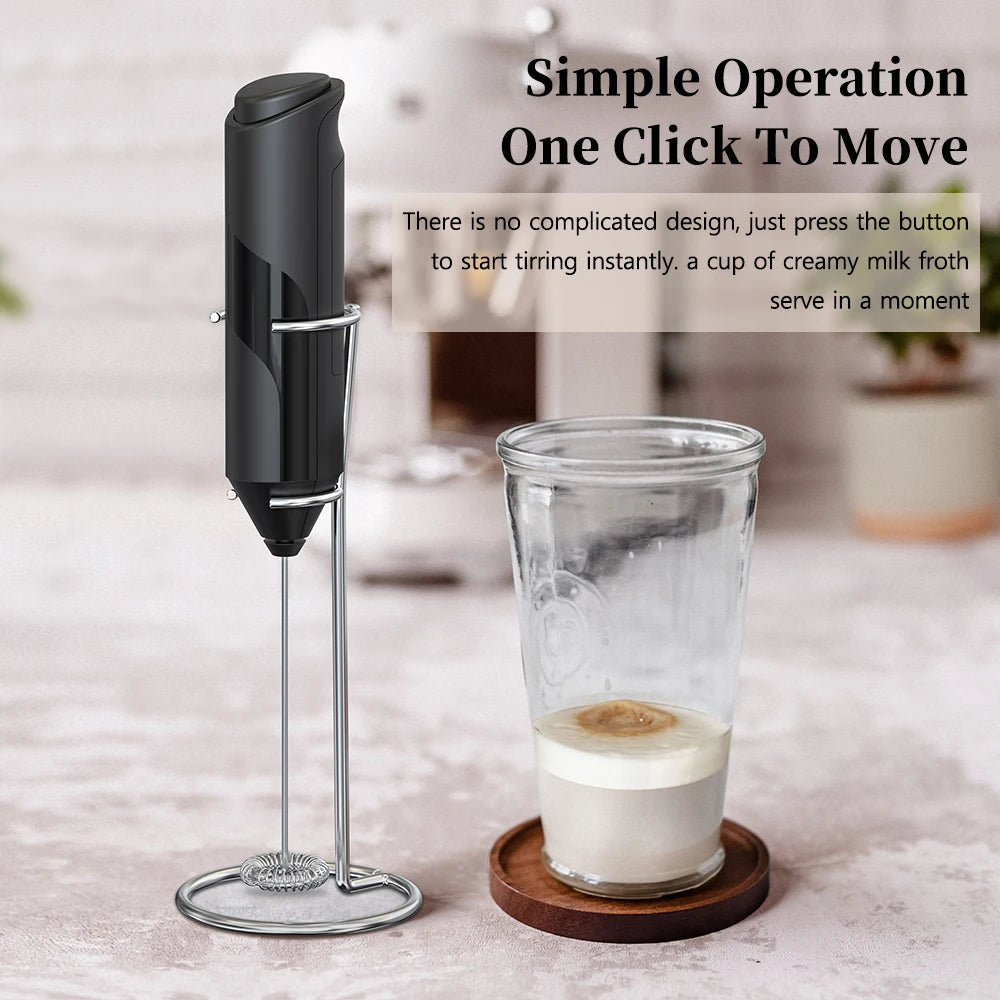 Electric Milk Frother Electric Milk Frother Coffee Mini Foamer Maker Egg Beater Black Kitchen Small Power