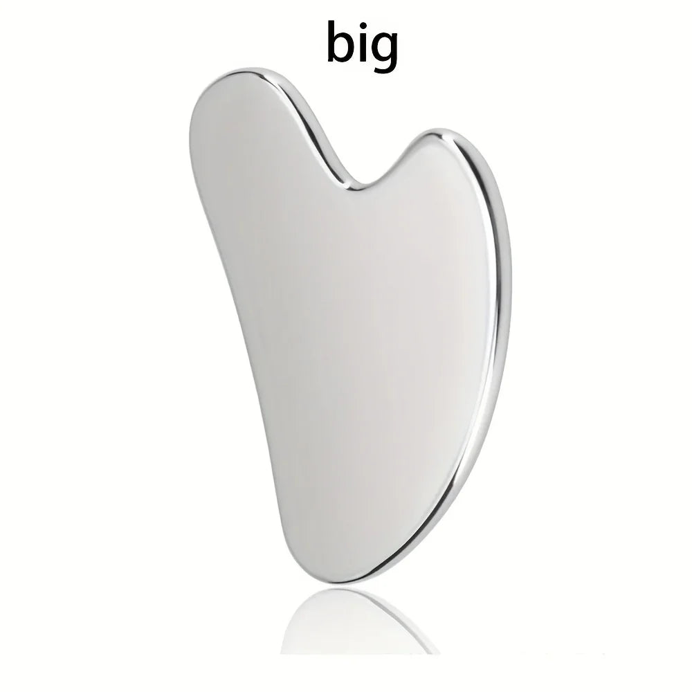 Soothing and Cooling, Stainless Steel Gua Sha Facial Massager - Cooling Eye and Face Tool for Firming, Jawline and Relaxation