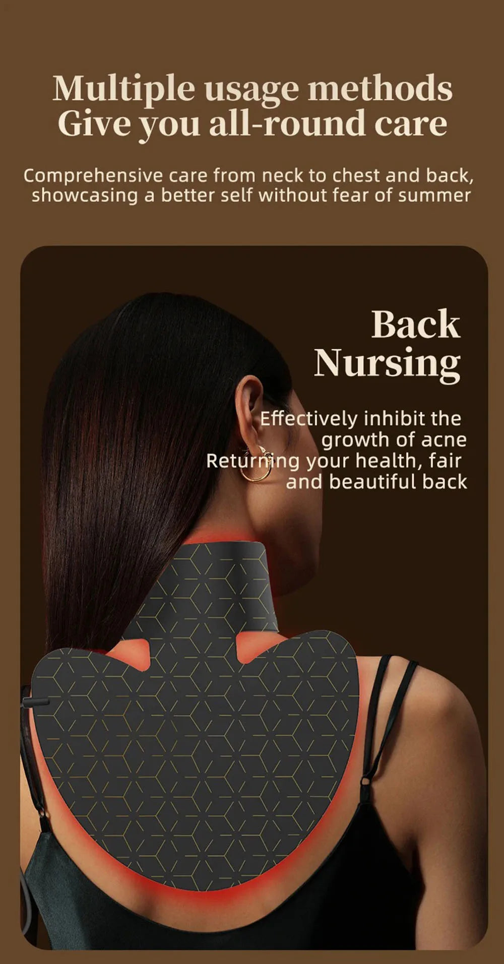 2026 Neck LED Lift Mask Photon Anti-Wrinkle Skin Tightening Neck Beauty Device Skin Brighten Rejuvenation Neck Wrinkle Remover